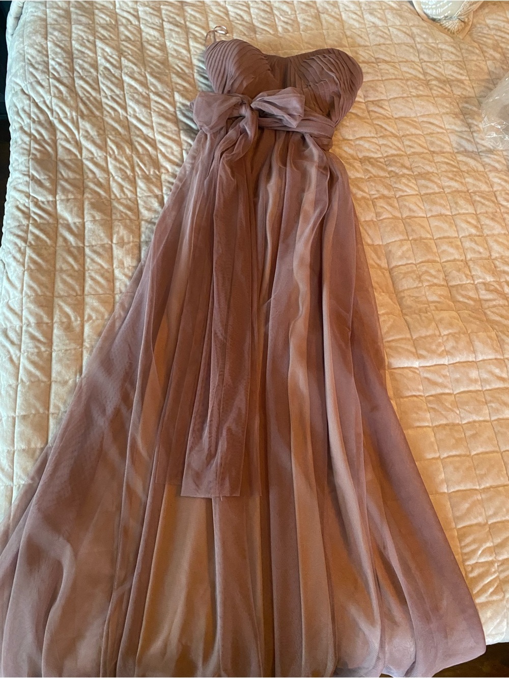 Birdy Grey Dusty Mauve Chiffon V-Neck Maxi Dress